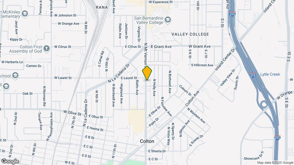 1316 N Mt Vernon Ave Mapa y Detalles de la Ubicación
