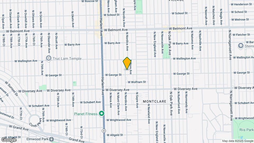 2909 N Nordica Ave Map and Location Details