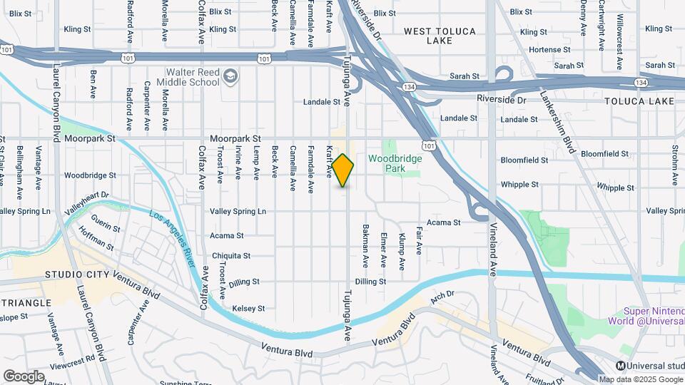 4297 Tujunga Ave Map and Location Details
