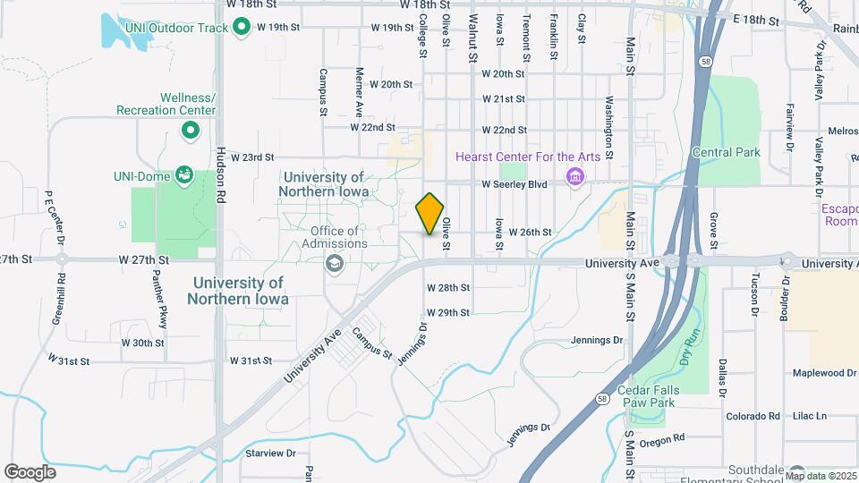 2610 College St - Cedar Falls Map and Location Details