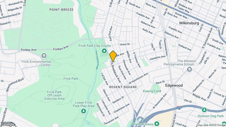 827 S Braddock Ave, Unit Apt. #1 Map and Location Details