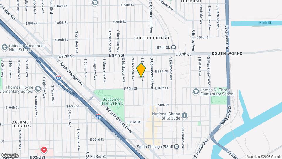 8826 S Exchange Ave Map and Location Details