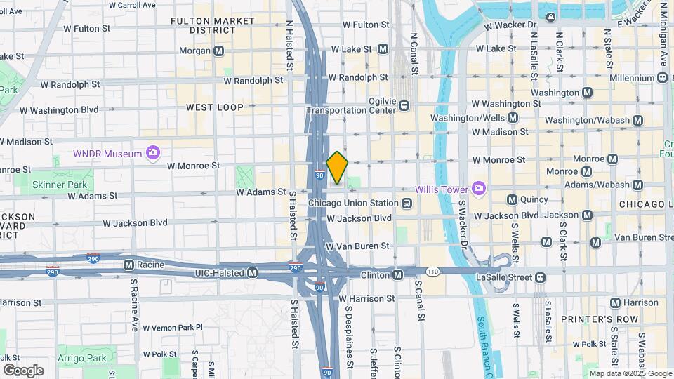 750 W Adams St Map and Location Details