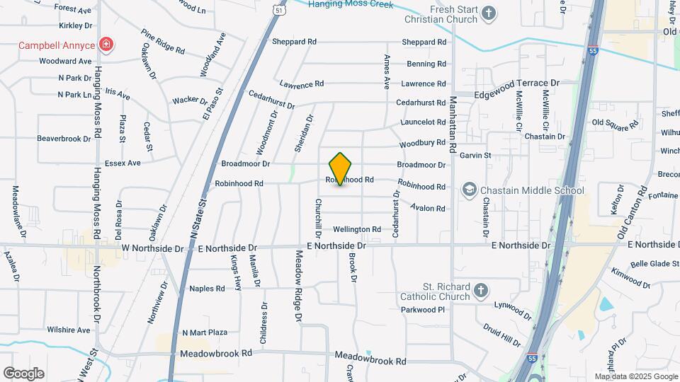 534 Avalon Rd Map and Location Details