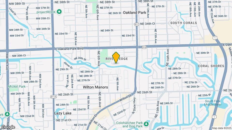 2918 NE 8th Ter, Unit 103 Map and Location Details