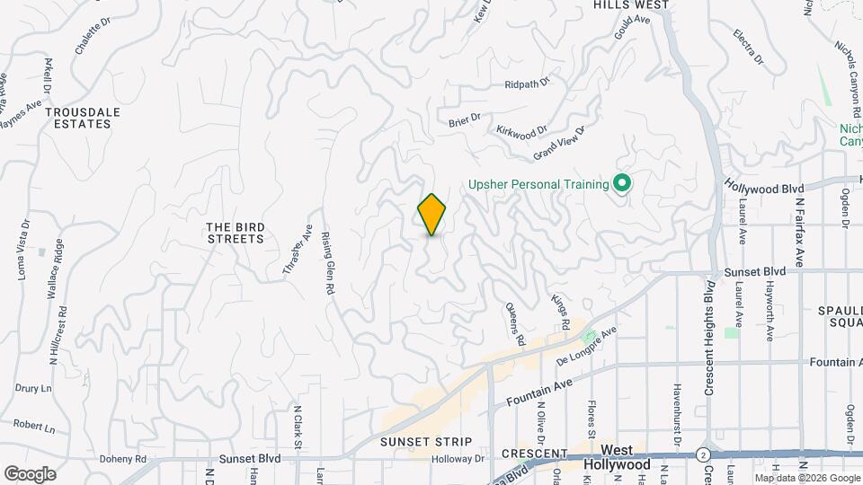 8765 Hollywood Blvd Map and Location Details