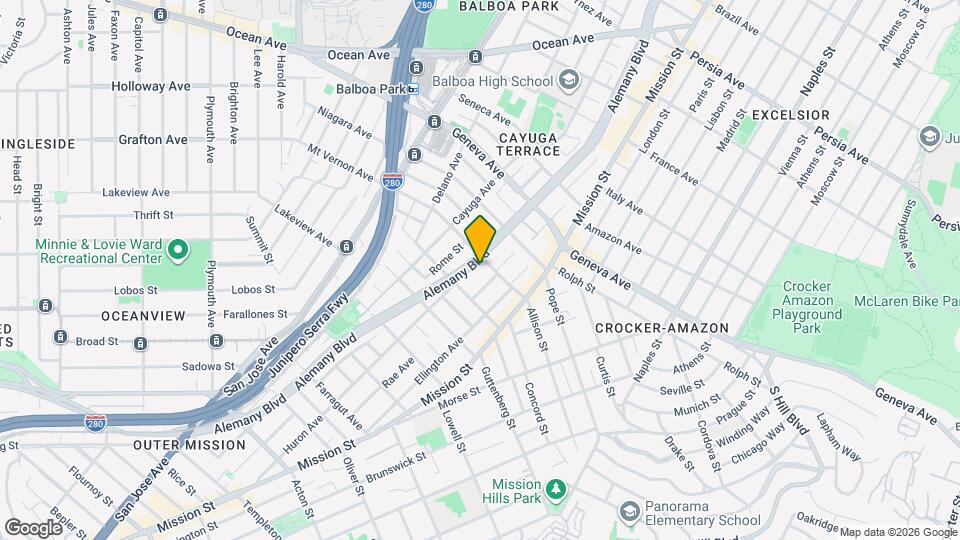 2415 Alemany Blvd Map and Location Details