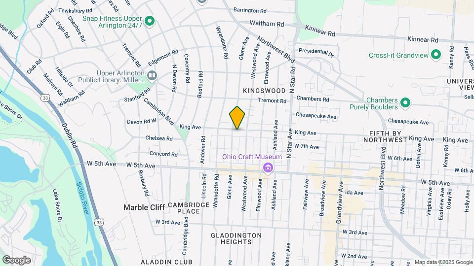 1735 King Ave Map and Location Details