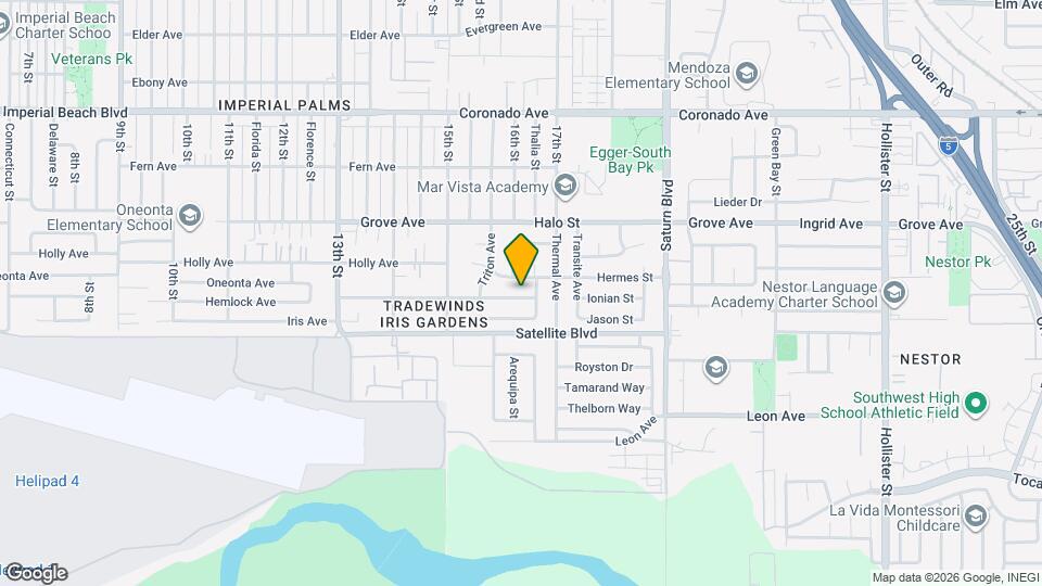 1630 Ionian St Map and Location Details