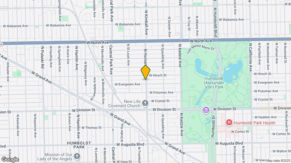 3400 W Evergreen Ave, Unit 1F Map and Location Details