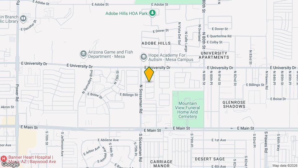 7637 E Billings St Map and Location Details