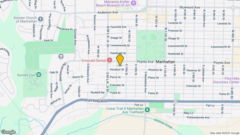 1522 Houston St Map and Location Details