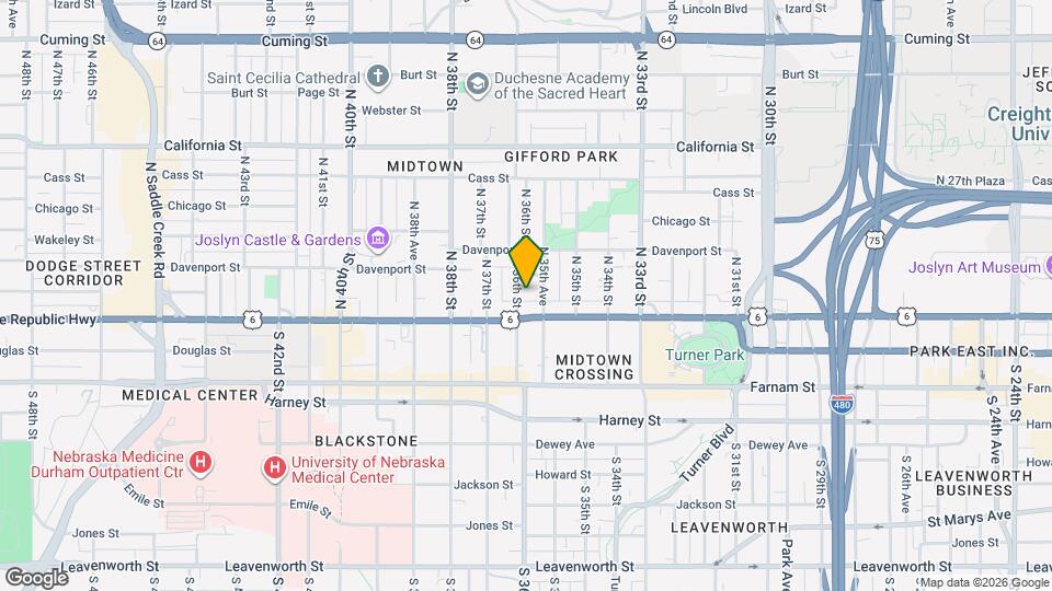 121 N 36th St Map and Location Details