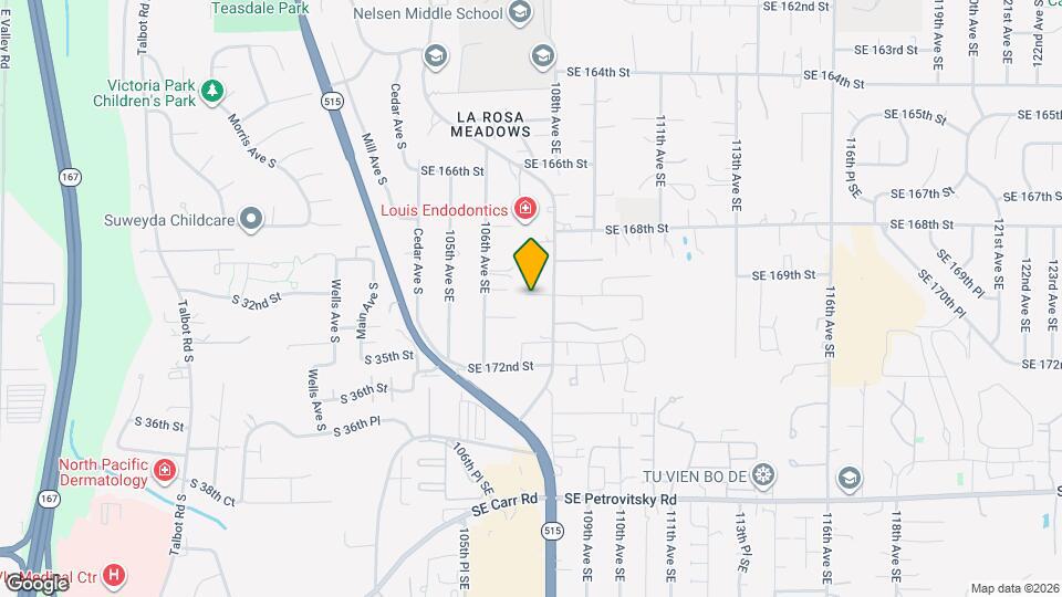 10707 SE 170th St Mapa y Detalles de la Ubicación