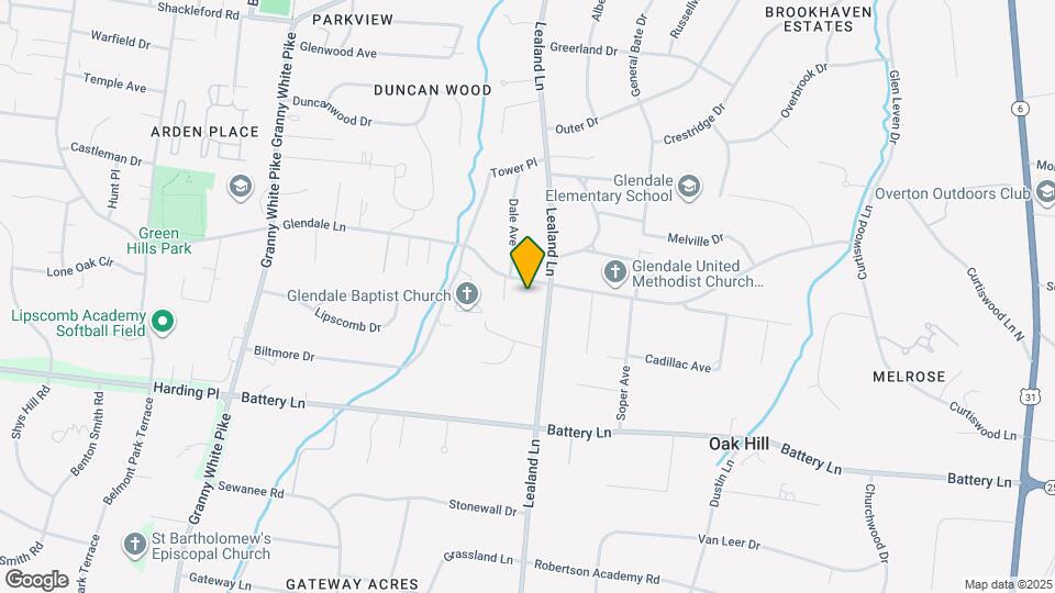 1005 Glendale Ln Map and Location Details