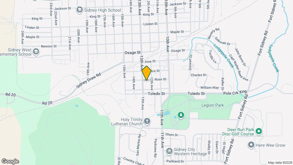 1229 Rose St Map and Location Details