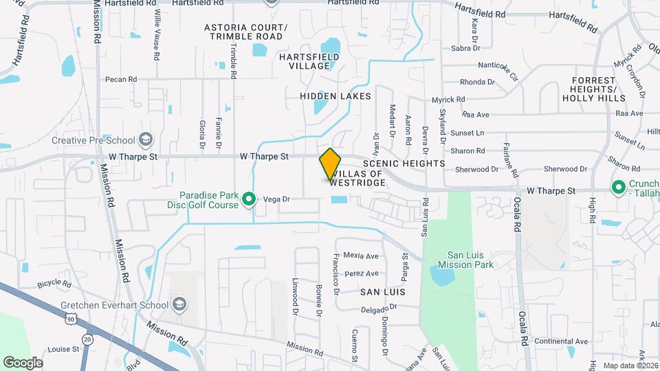 1800 Falconcrest St Mapa y Detalles de la Ubicación