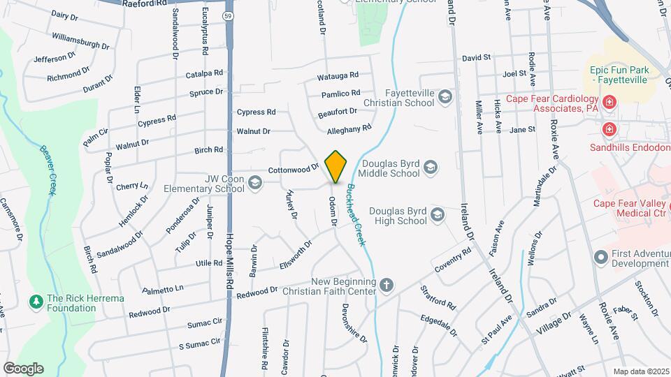 917 Odom Dr Map and Location Details