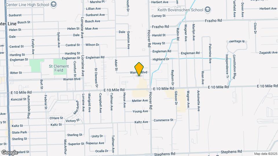 11476 Warren Blvd Map and Location Details
