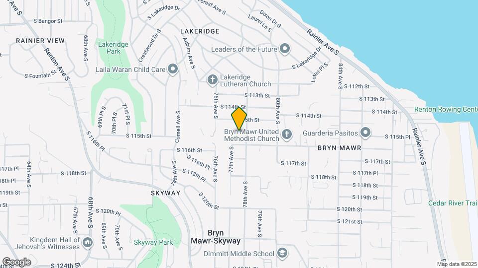 7717 S 115th Pl Map and Location Details