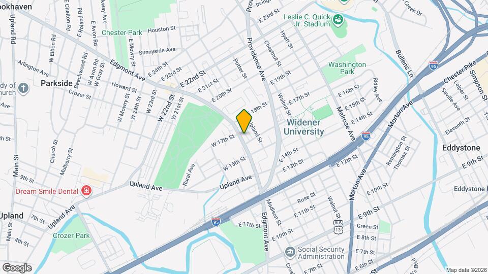 1613 Edgmont Ave Map and Location Details