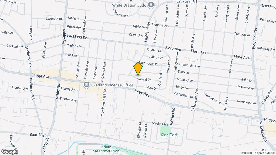 9905 Iveland Dr Map and Location Details