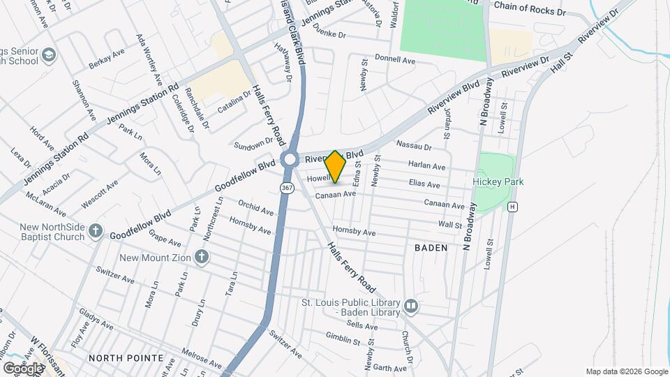 1131 Canaan Ave Map and Location Details