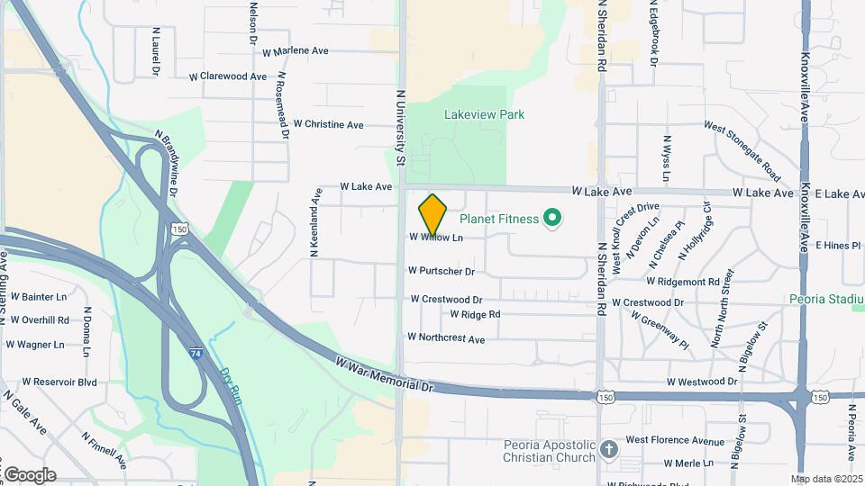 1202 W Willow Ln Map and Location Details