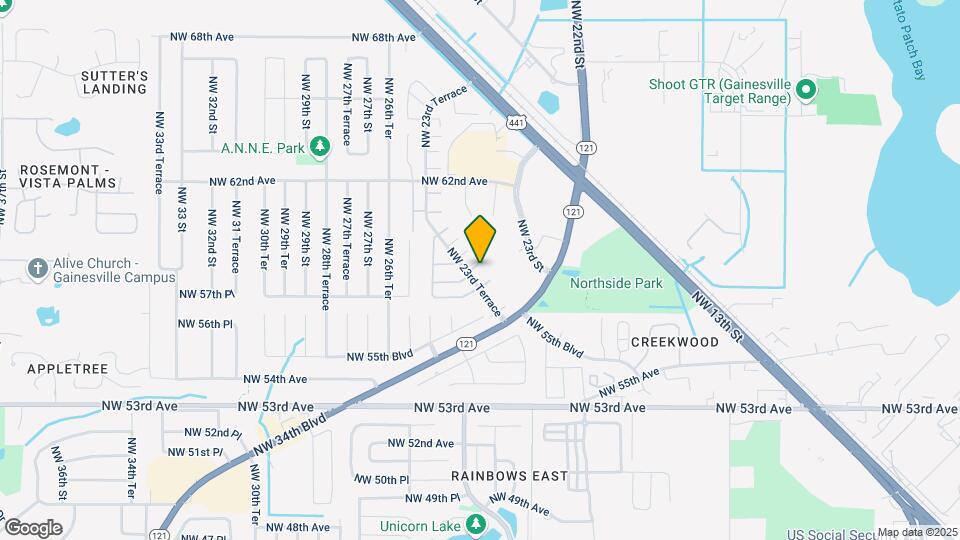 5821 NW 23rd Terrace Map and Location Details