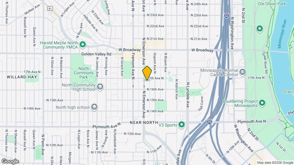 1616 Emerson Ave N Map and Location Details