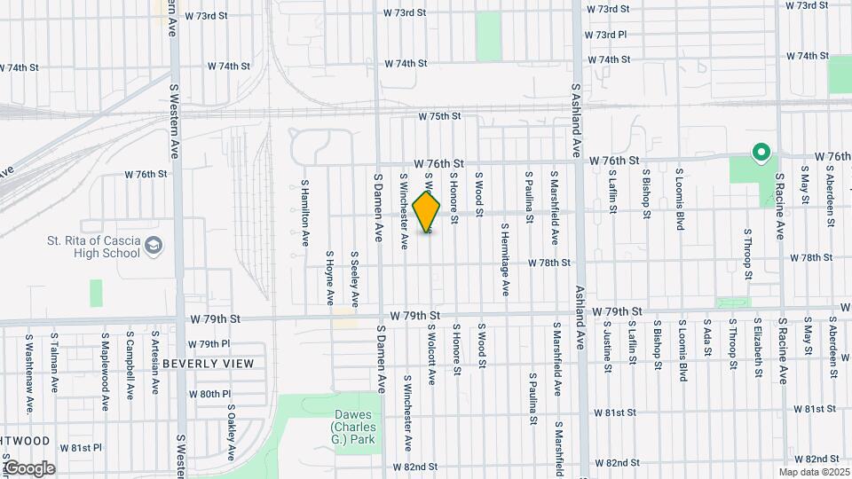 7724 S Wolcott Ave Map and Location Details