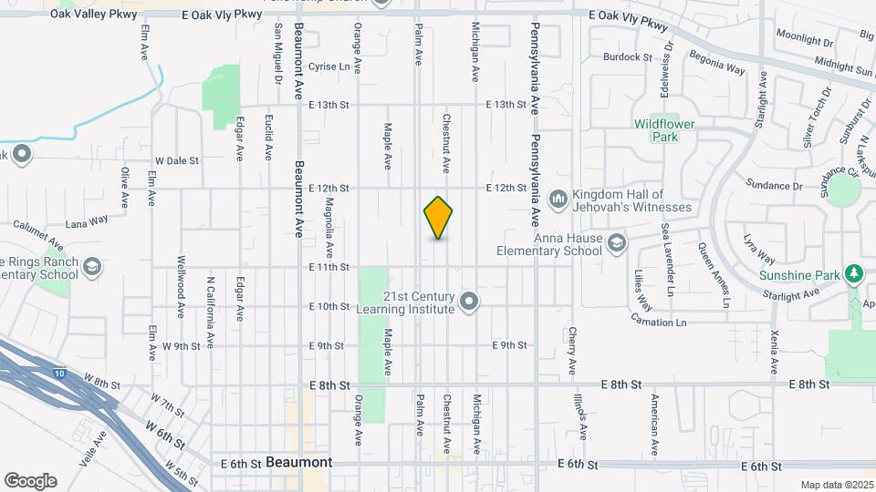 1125 Chestnut Ave Map and Location Details