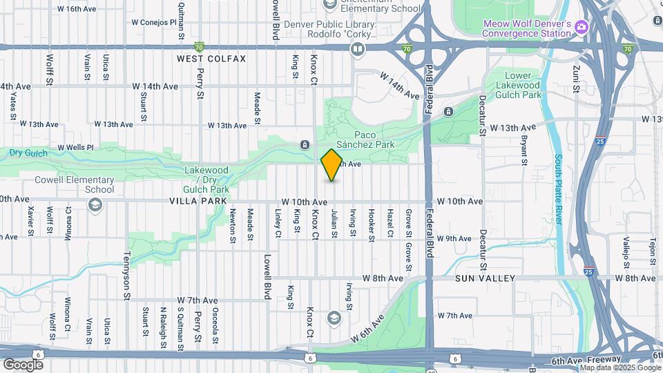 1033 Julian St Map and Location Details