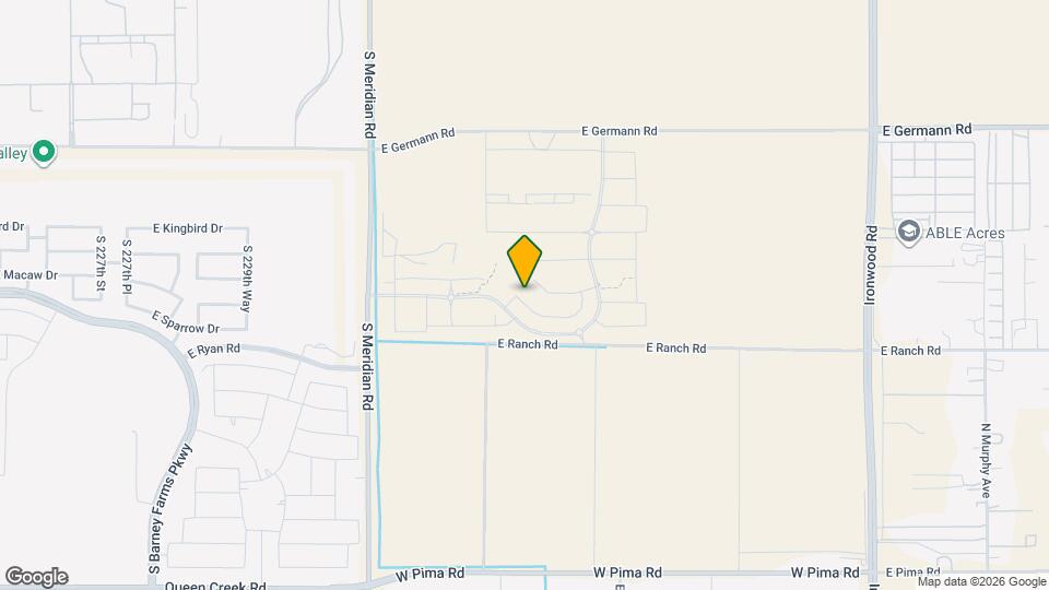 1060 W Finch Dr Map and Location Details