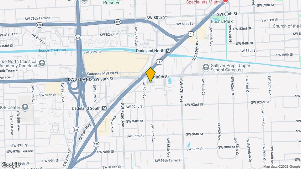 6900 N Kendall Dr, Unit A205 Map and Location Details