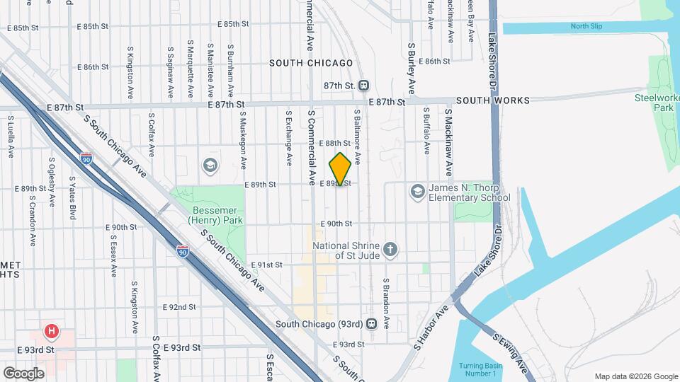 8909 S Houston Ave Mapa y Detalles de la Ubicación