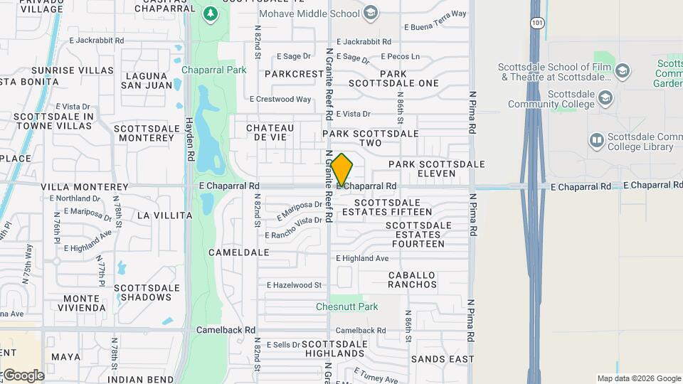8407 E Chaparral Rd Map and Location Details