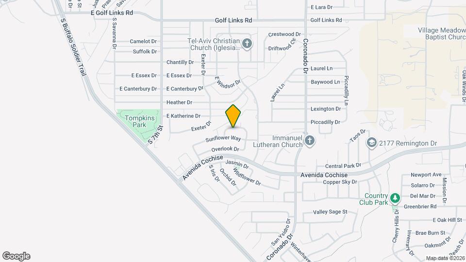 1388 Skyline Ave Map and Location Details