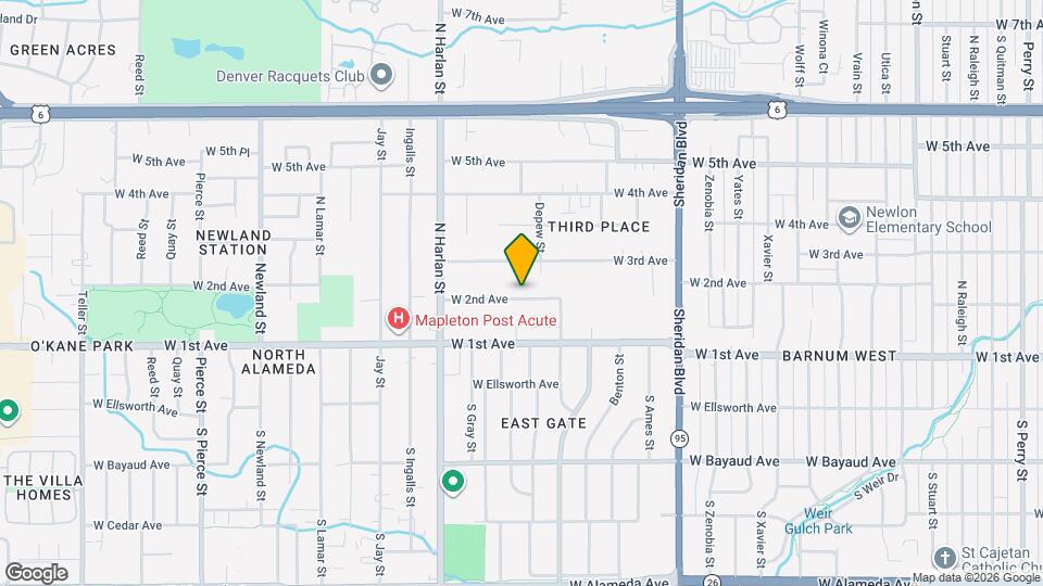 5735 W 2nd Ave Map and Location Details