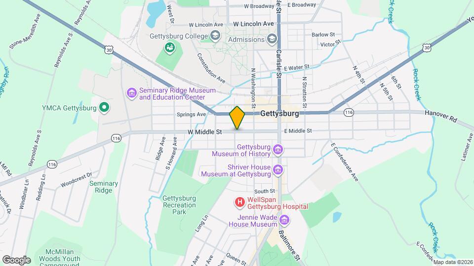150 W Middle St, Unit Fully Furnished Map and Location Details