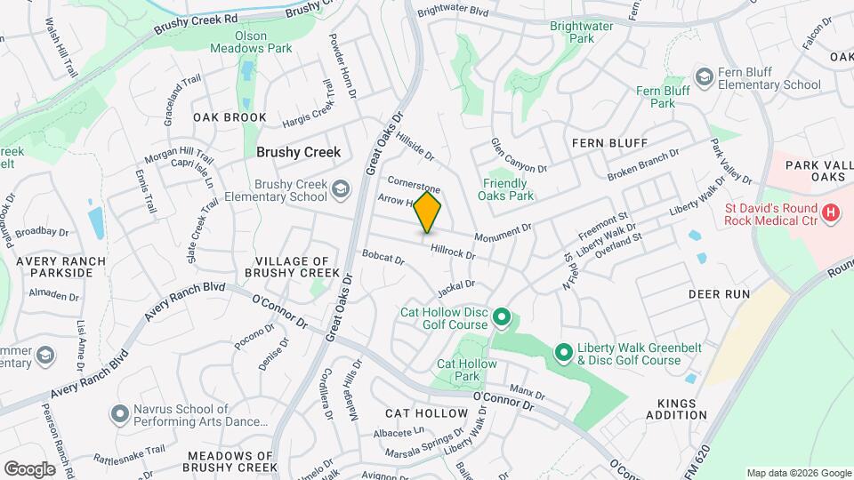 3602 Hillrock Dr Map and Location Details