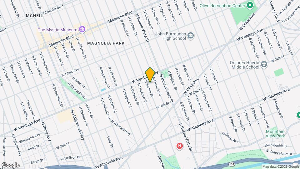 326 N Naomi St Mapa y Detalles de la Ubicación