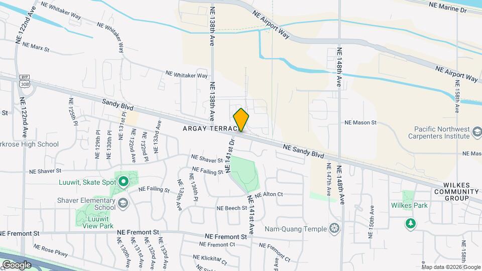 14132 NE Sandy Blvd Map and Location Details