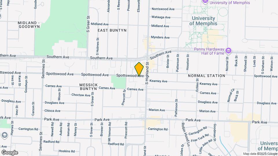 3459 Spottswood Ave Map and Location Details