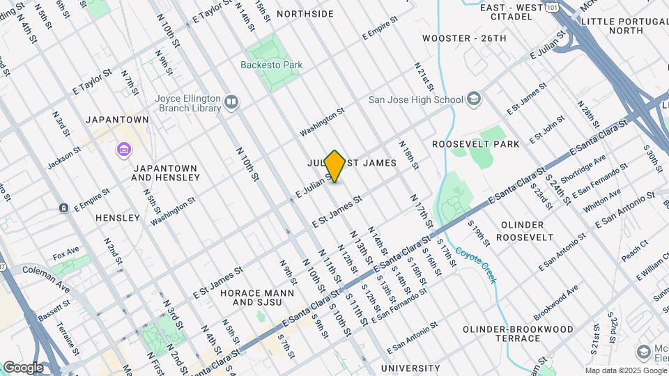 264 N 13th St Map and Location Details