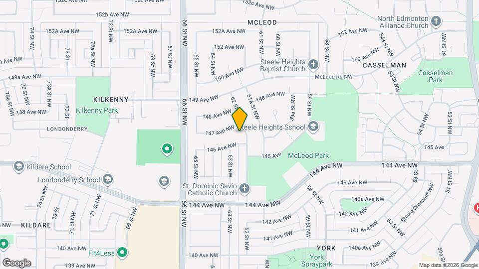 14612-14662 62 St NW Map and Location Details