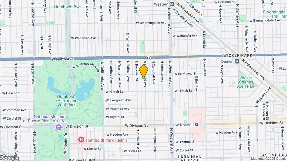 1438 N Maplewood Ave Map and Location Details