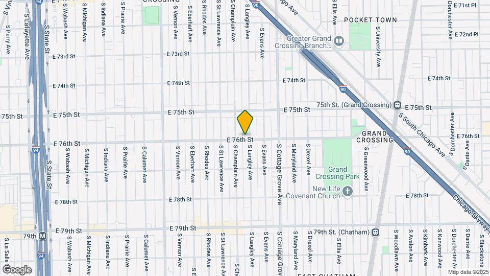 7556 S Langley Ave Mapa y Detalles de la Ubicación