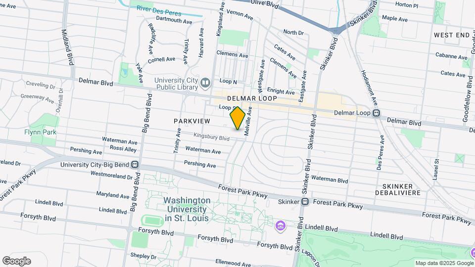 6615 Kingsbury Blvd, Unit 2E Map and Location Details