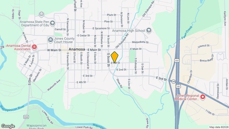 607-609 E 1st St Map and Location Details